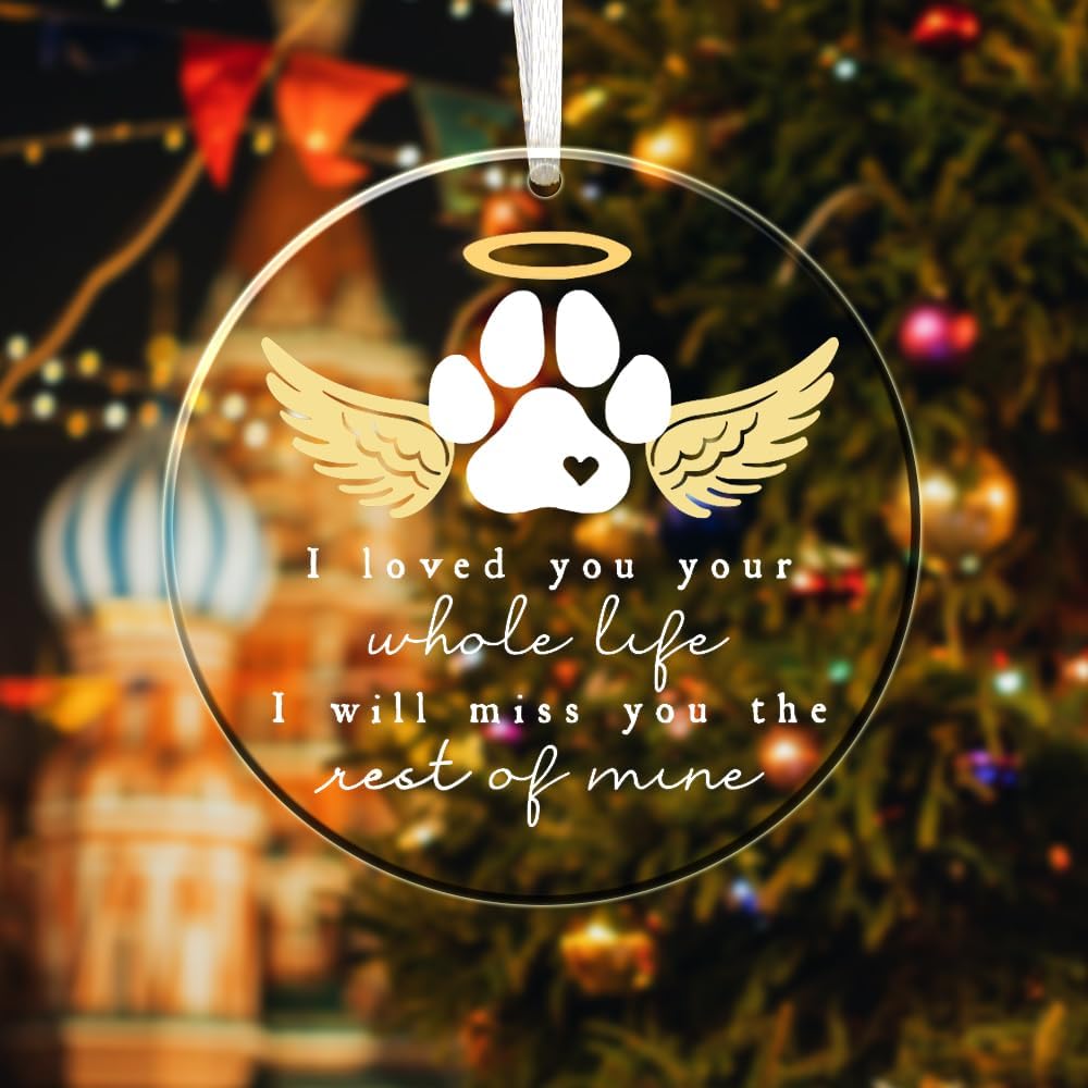 Dog Memorial Ornament for Loss of Pet Passing Away