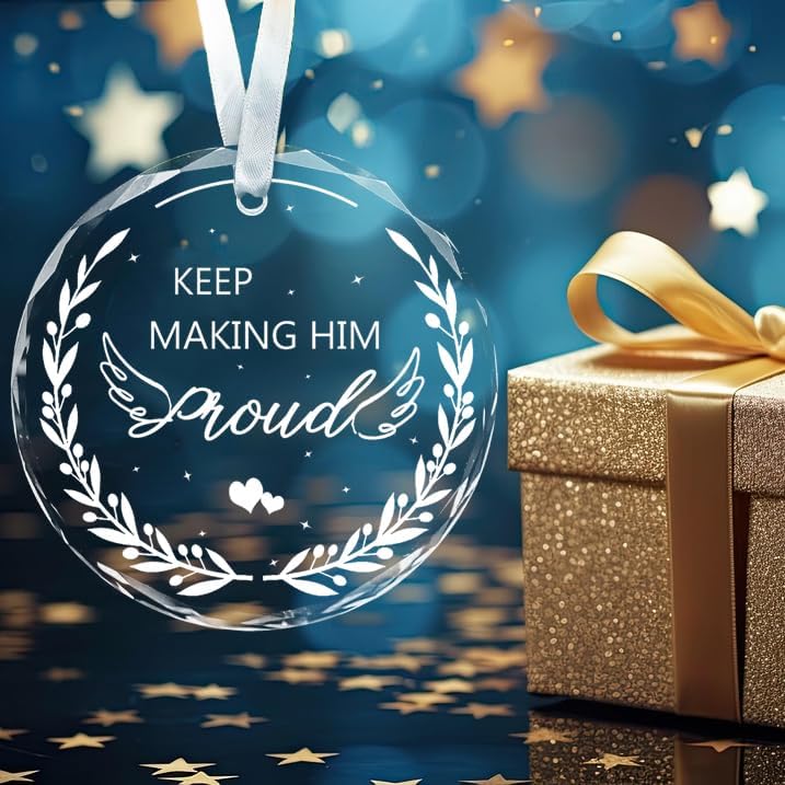 Keep Making Him Proud Memorial Ornament for Women