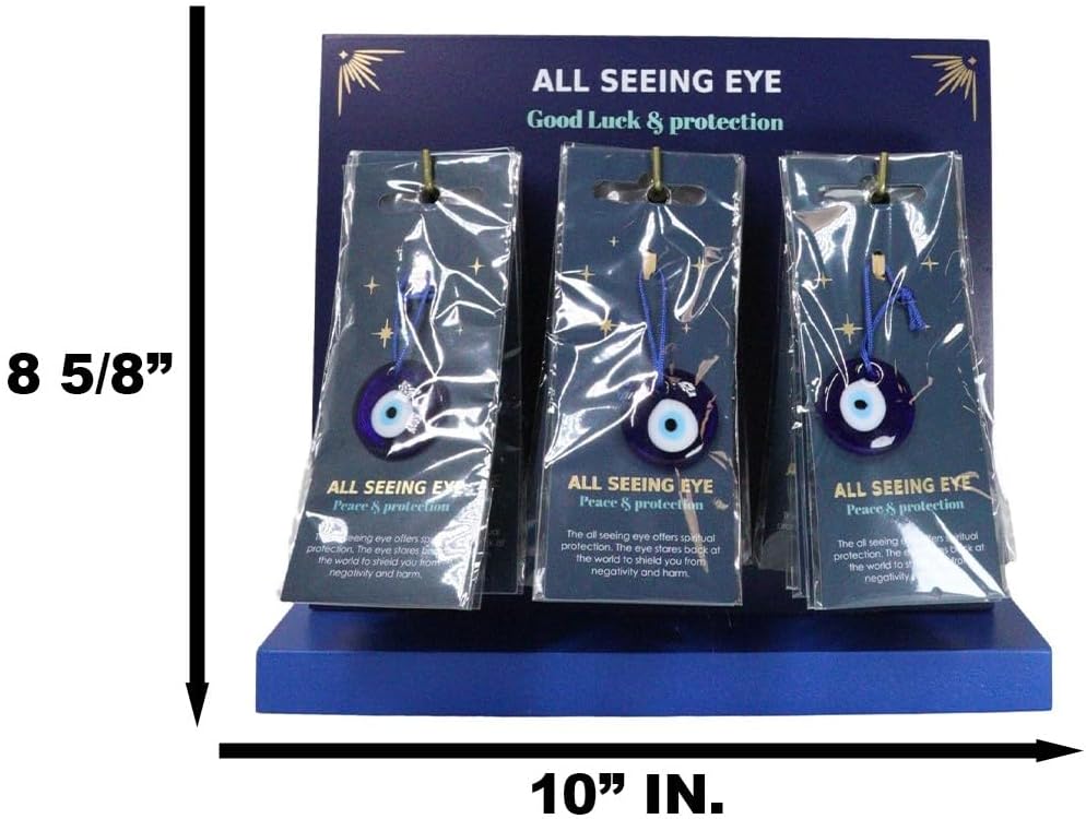 Ebros Gift All Seeing Eye Talisman Set with Display Stand