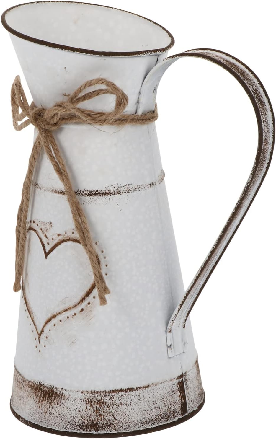 DECHOUS White Rustic Metal Vintage Flower Vase