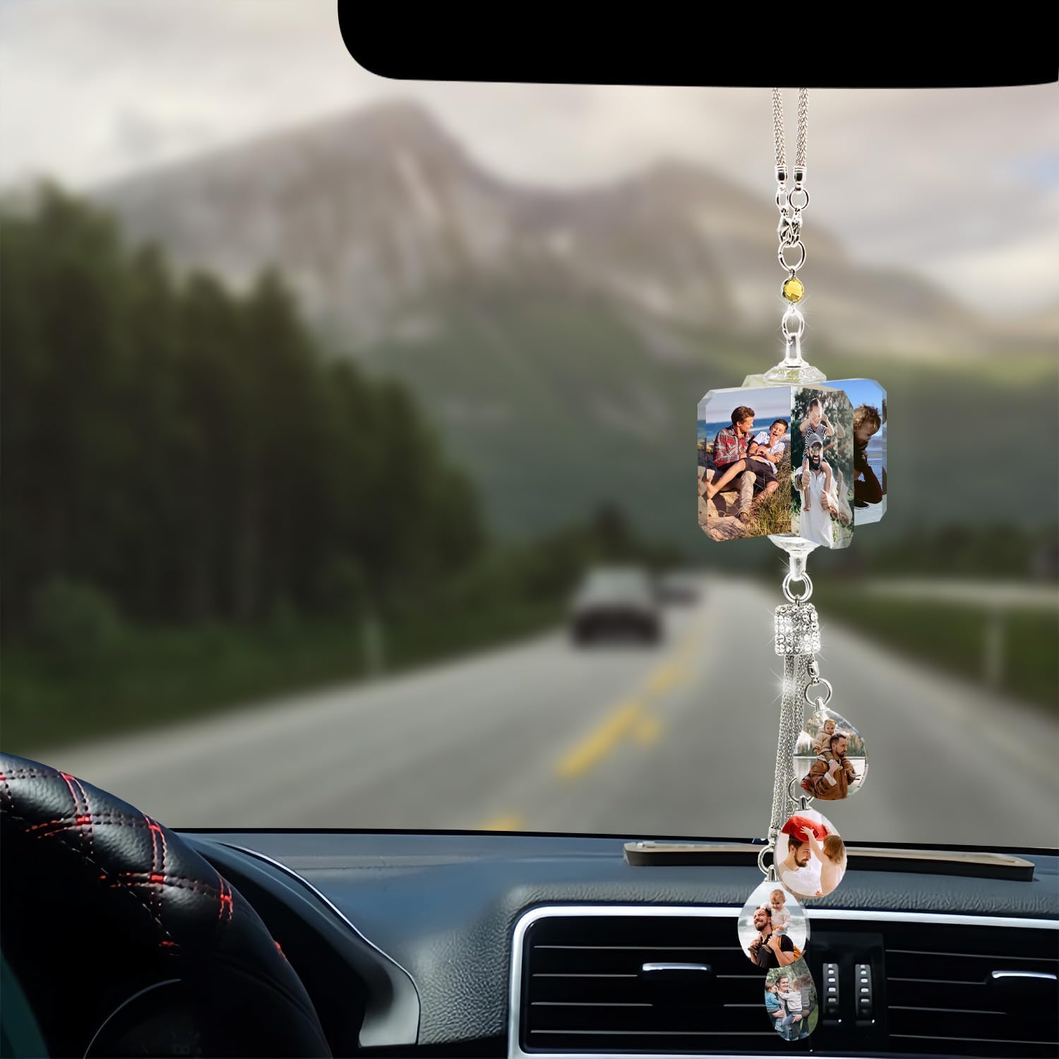 Personalized Photo Crystal Car Hanging Ornament