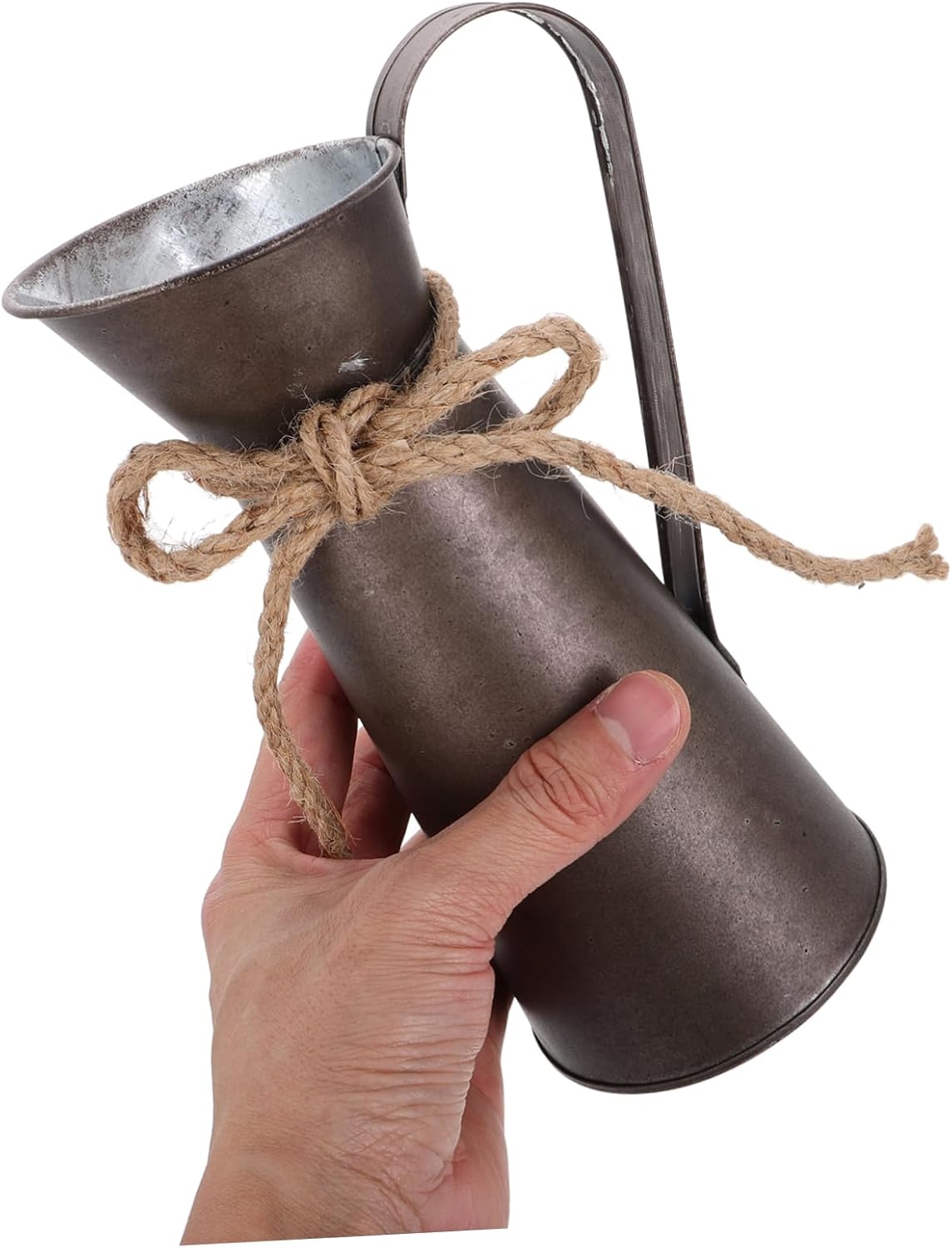 Retro Decorative Metal Flower Vase for Home and Outdoor Use