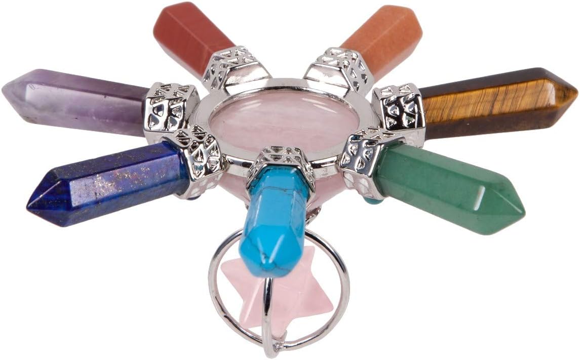 Rockcloud 7 Chakra Crystal Energy Generator with Rose Quartz