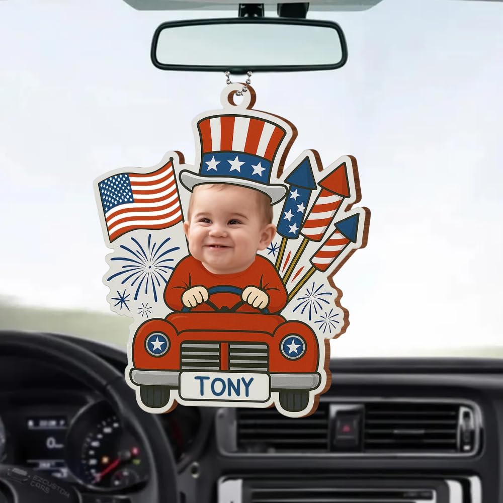Customizable Baby 4th of July Acrylic Ornament