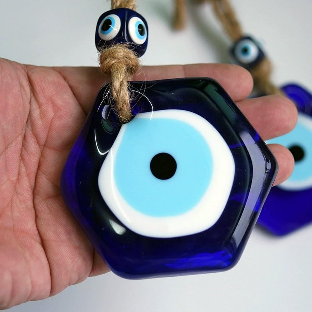 Bigbabybig Hxagon Evil Eye Car Charm Decor