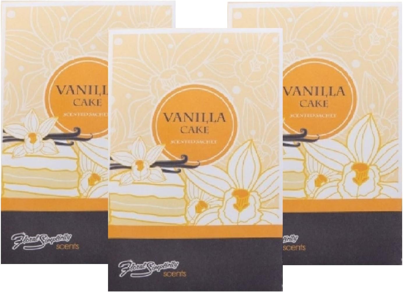 Vanilla Cake Scented Sachets Pack of 3 - Home Fragrance