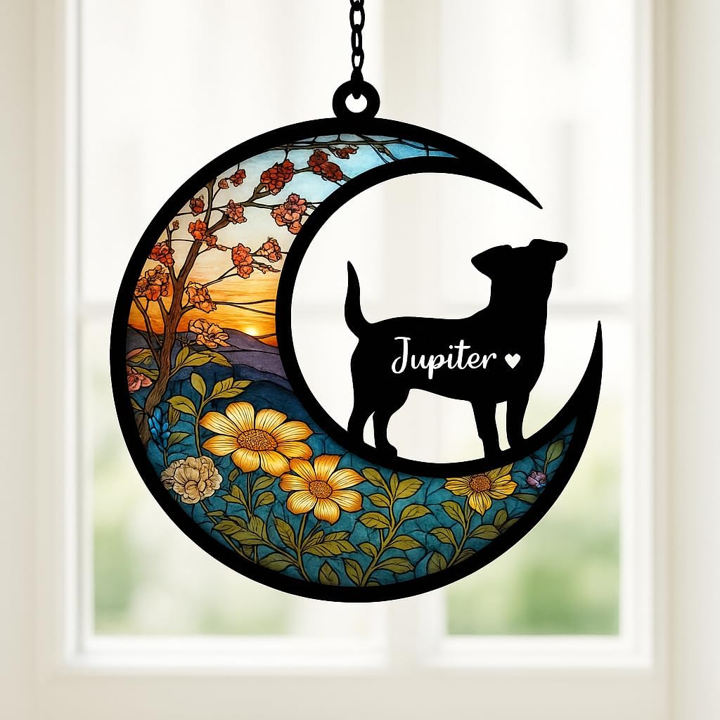 Custom Dog Memorial Suncatcher with Name