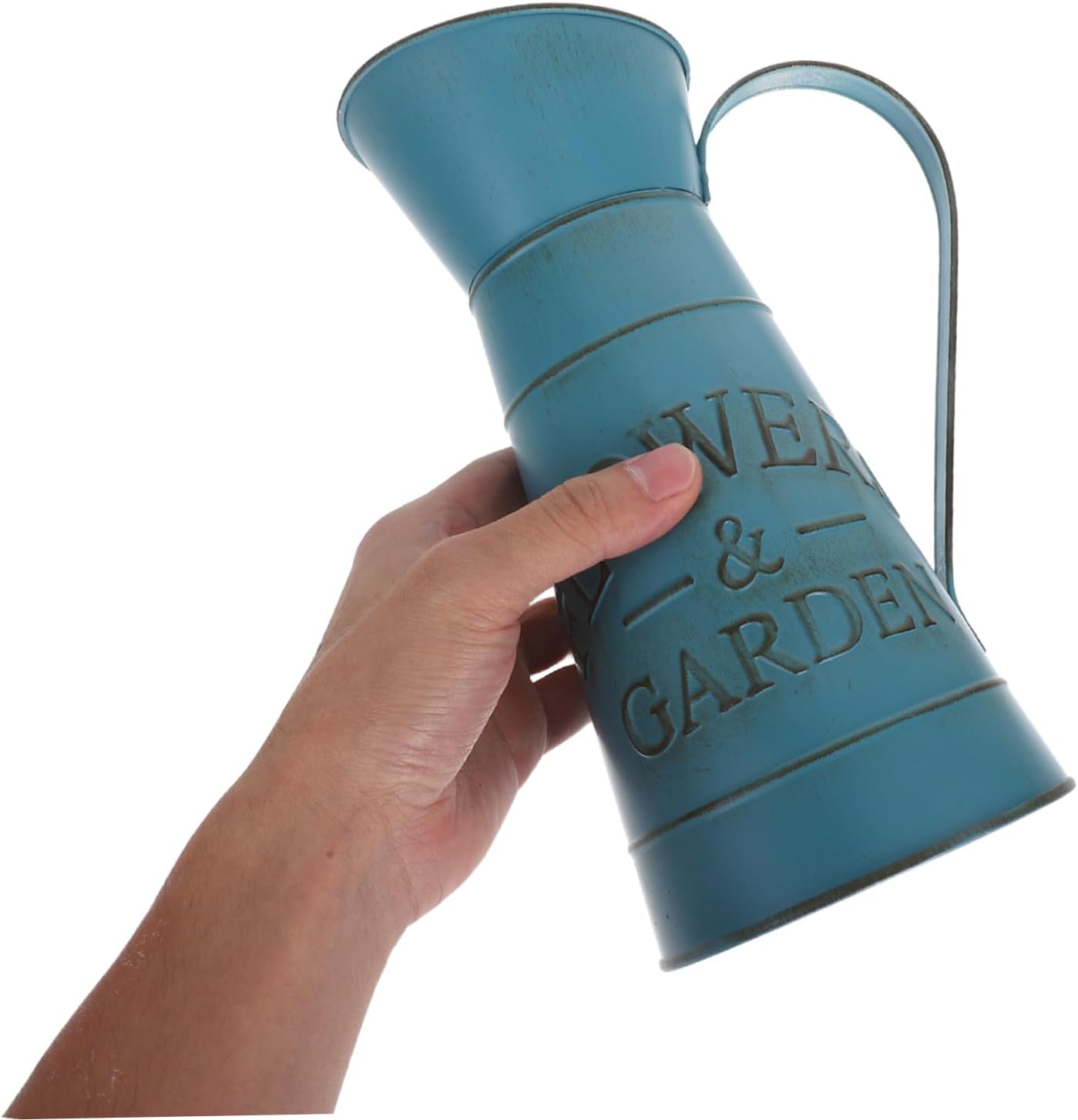 Retro Decorative Blue Flower Kettle Vase