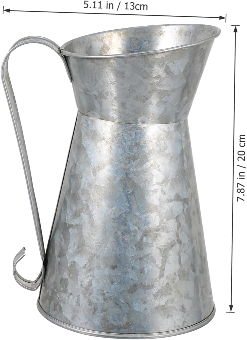 Rustic Iron Flower Vase Vintage Decor Bucket for Home Farmhouse Style Pot