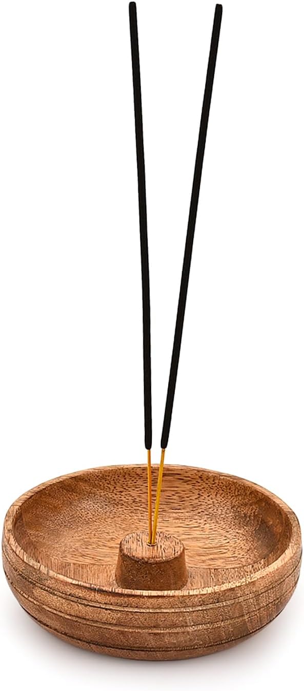 Mahasu Mango Wood Incense Holder 5x5x15
