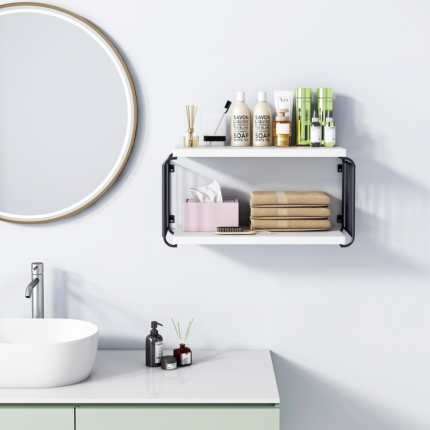 Modern Floating Nightstand Shelves for Bedroom and Living Room
