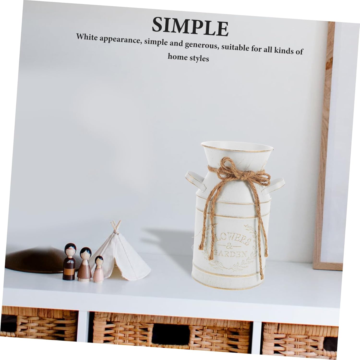 Vintage Milk Jug Flower Vase for Home Decor