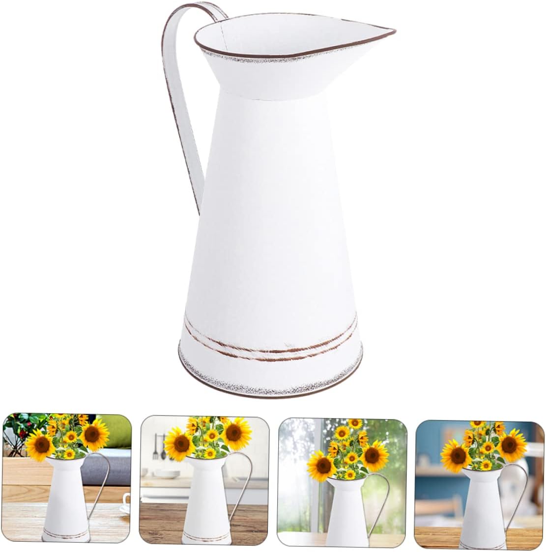 Vintage Metal Flower Pot Set for Home Office Wedding Decor