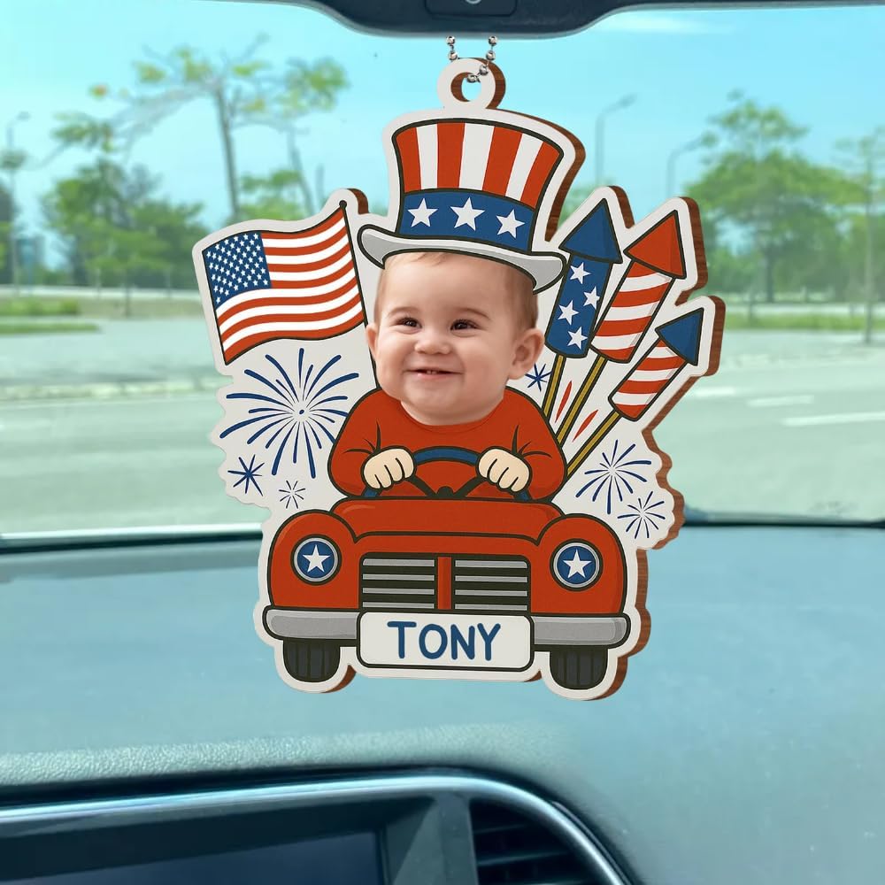 Customizable Baby 4th of July Acrylic Ornament
