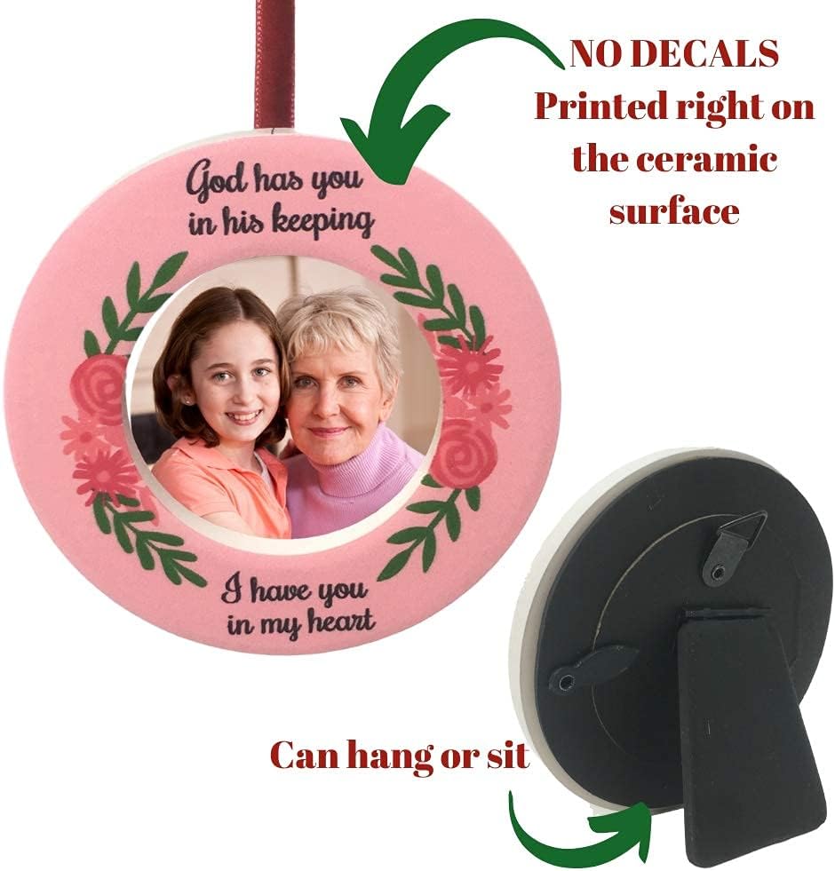 Memorial Christmas Ornament with Photo Holder