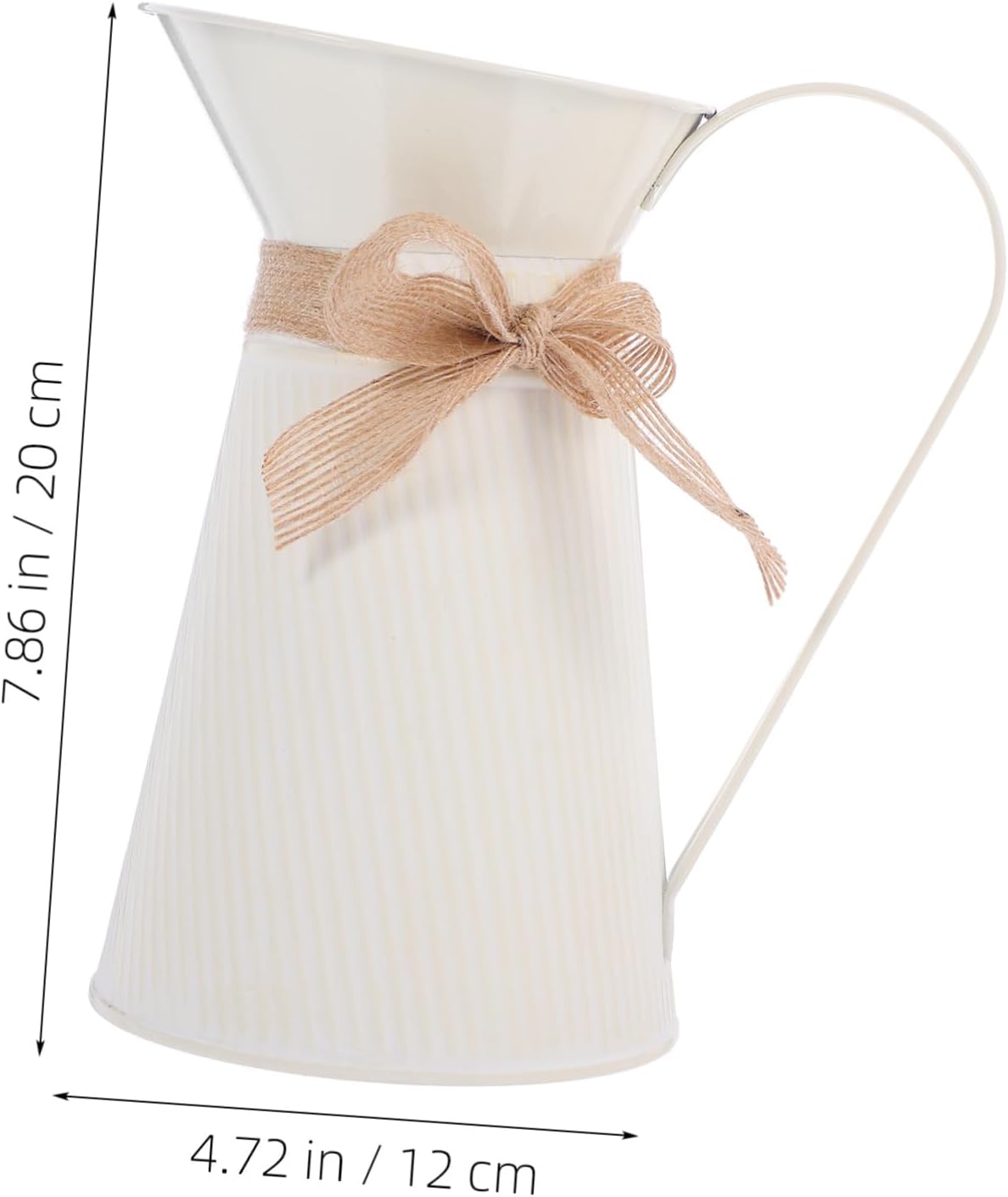 Vintage Iron Flower Bucket Vase Rustic Farmhouse Decorative Planter