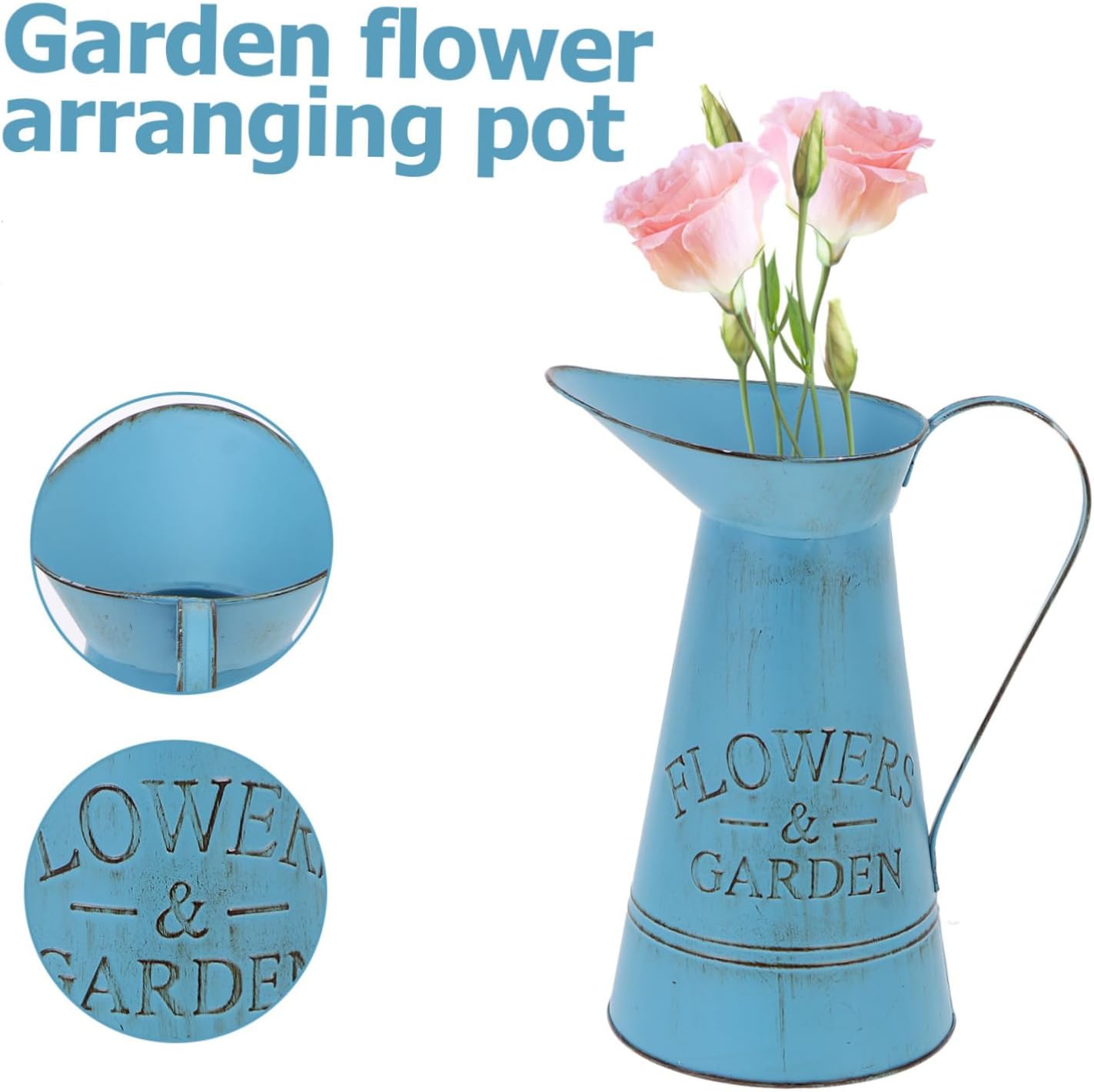 Yardwe Antique Flower Vase for Home Office Decor