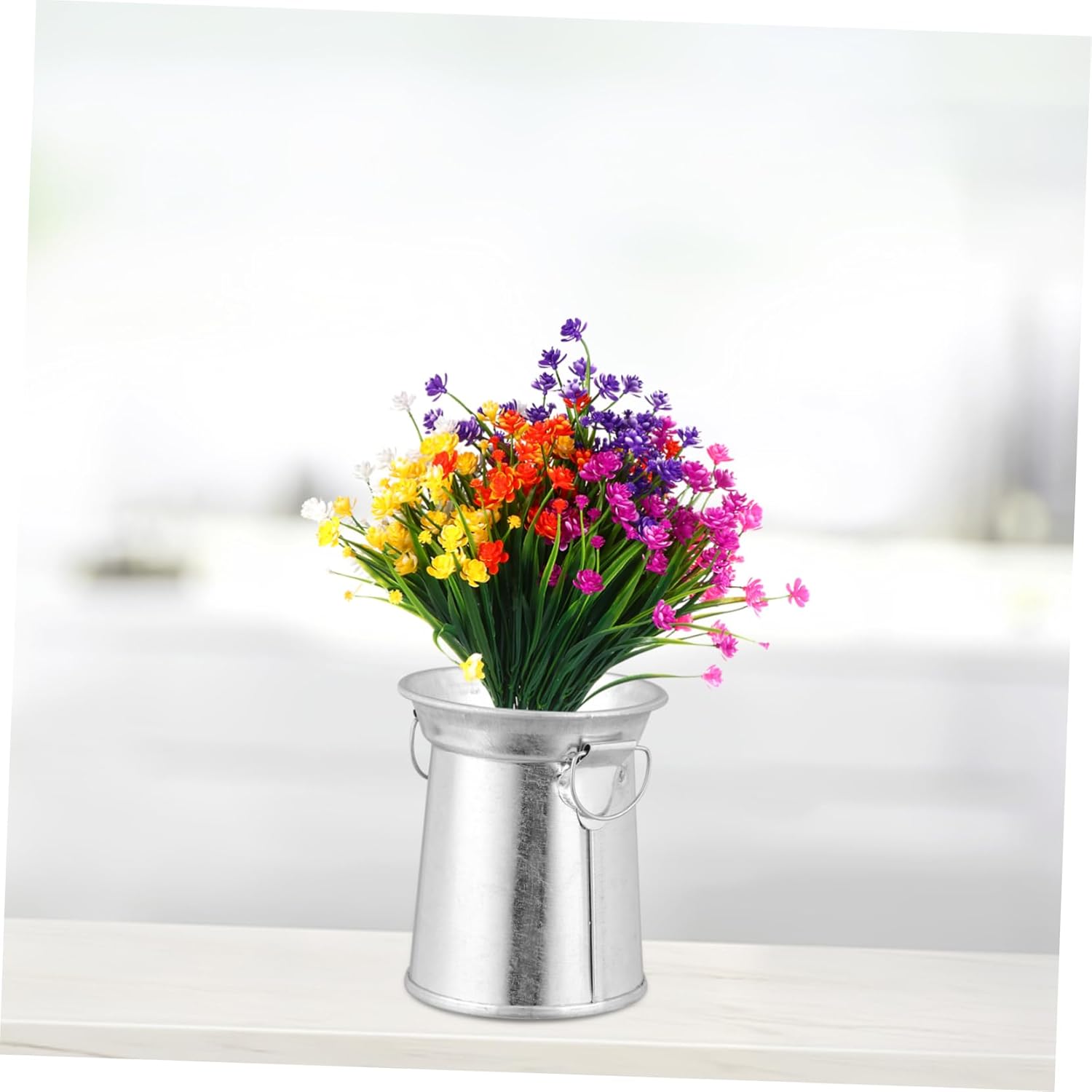 3pcs Vintage Iron Flowerpot Rustic Vase for Decor