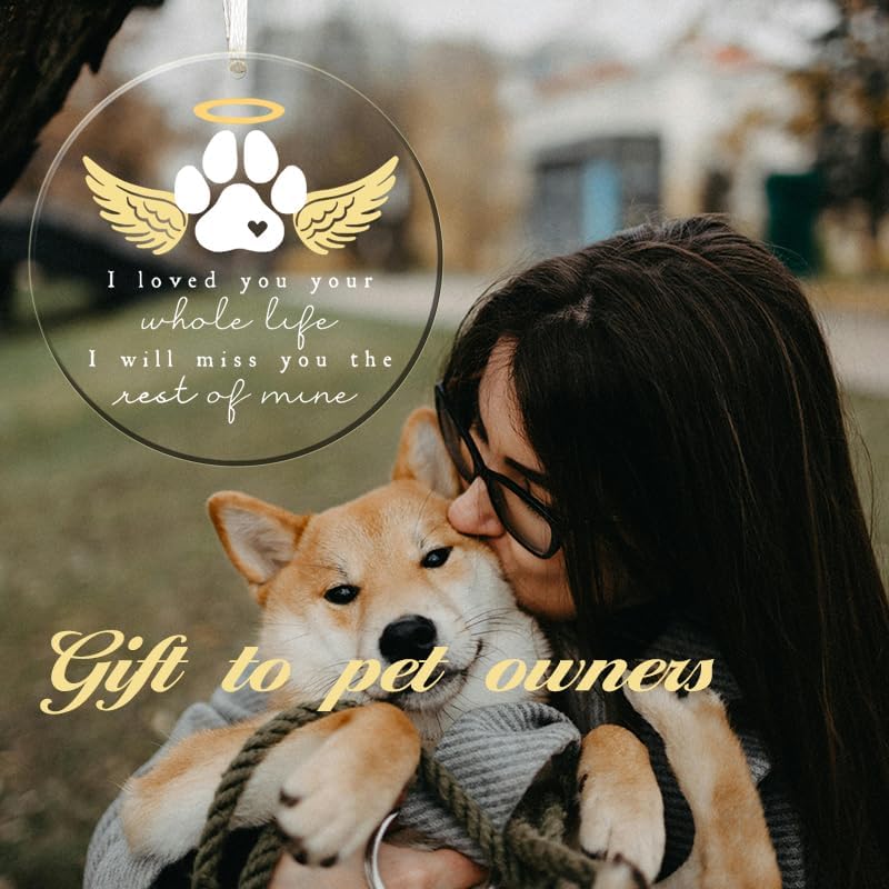 Dog Memorial Ornament for Loss of Pet Passing Away
