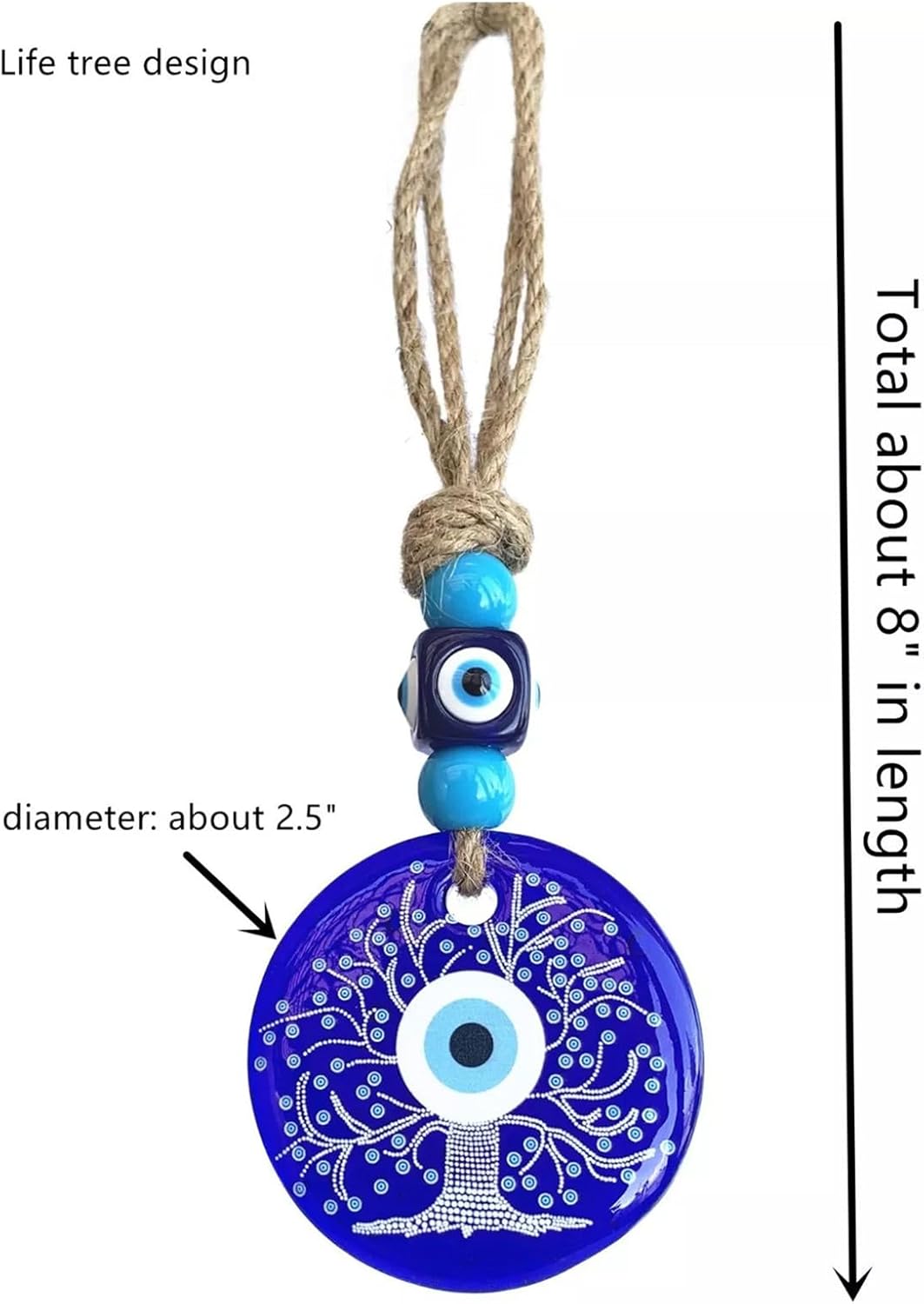 Blue Evil Eye Wish Tree Hanging Decorative Ornament