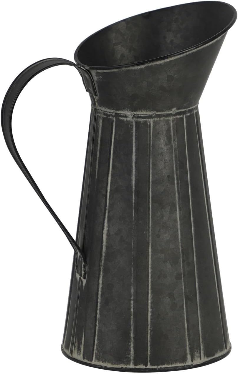 Rustic Metal Milk Jug Vase for Home Dcor