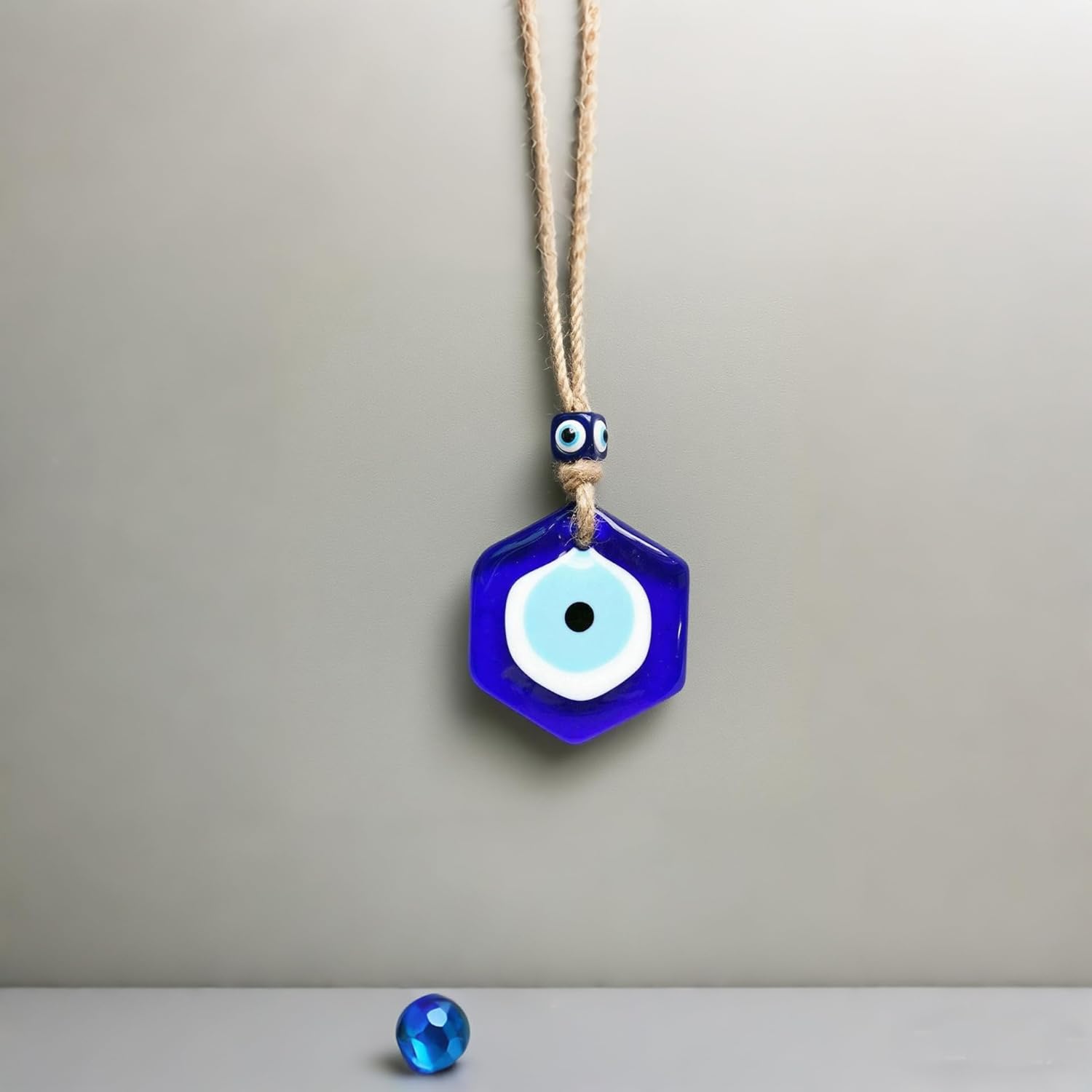 Bigbabybig Hxagon Evil Eye Car Charm Decor