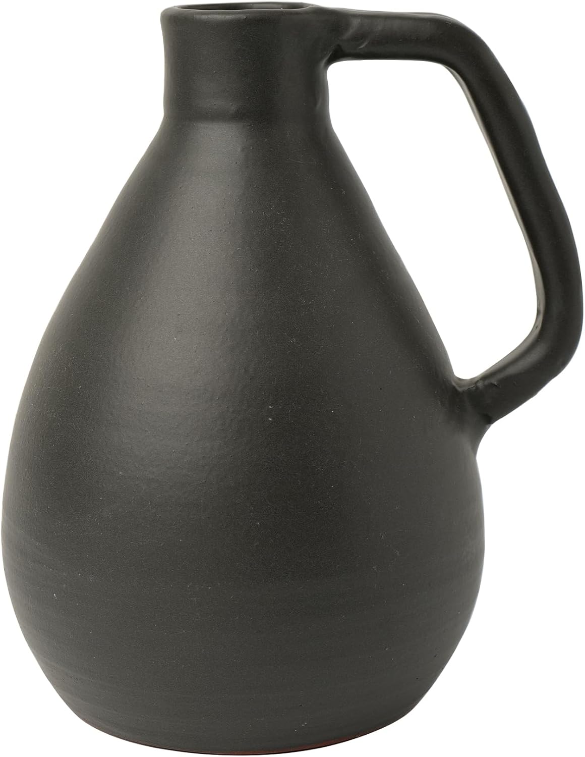Matte Black Ceramic Pitcher with Handle