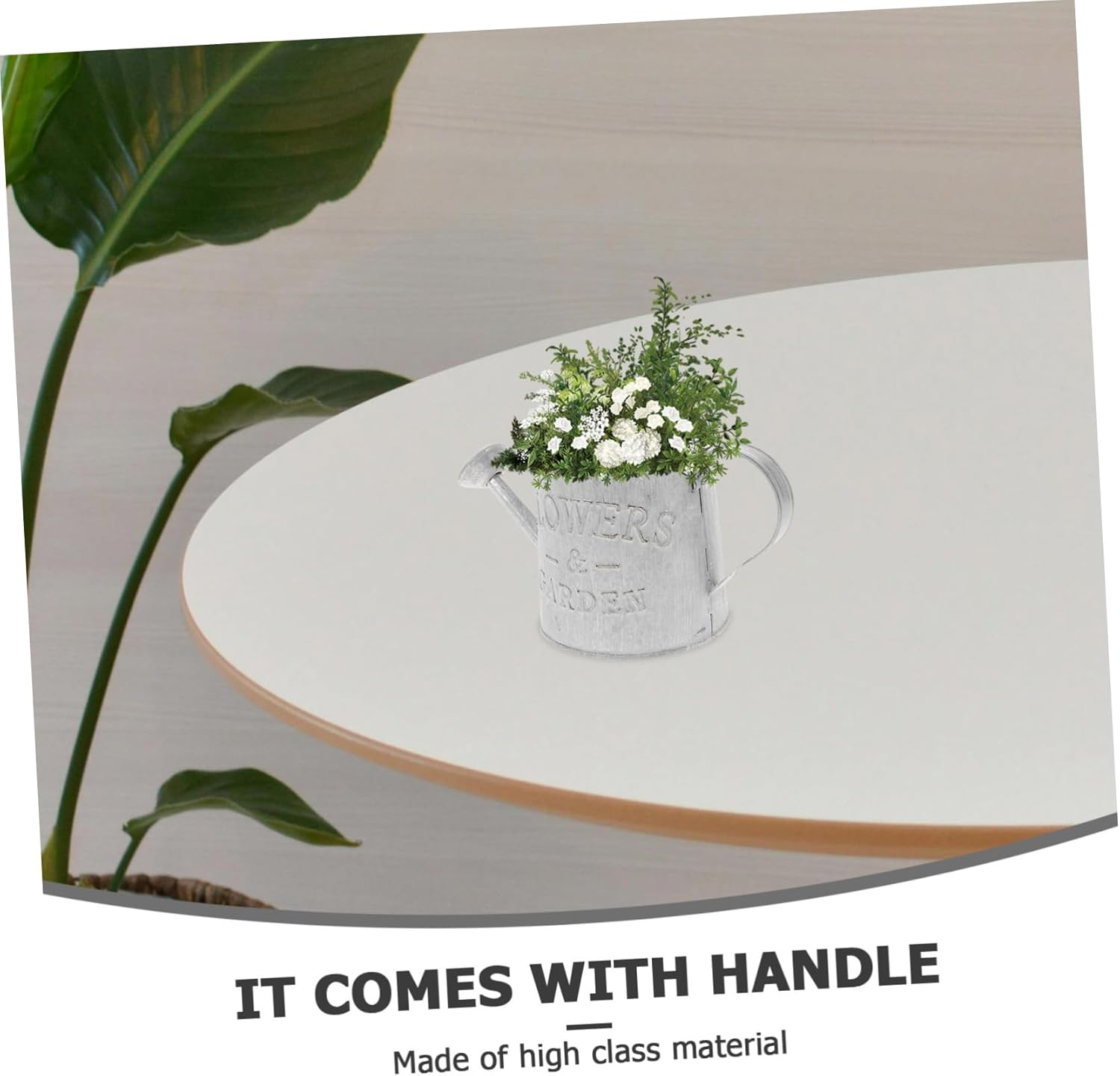 3pcs Vintage Galvanized Metal Flower Vase Watering Can Plant Holder