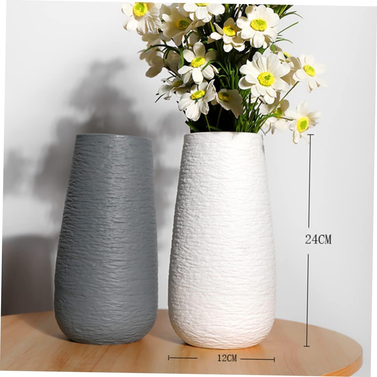 STOBAZA 1pc White Ceramic Vase Modern Plant Pot