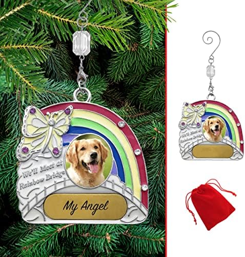 Pet Memorial Rainbow Bridge Ornament with Engraving
