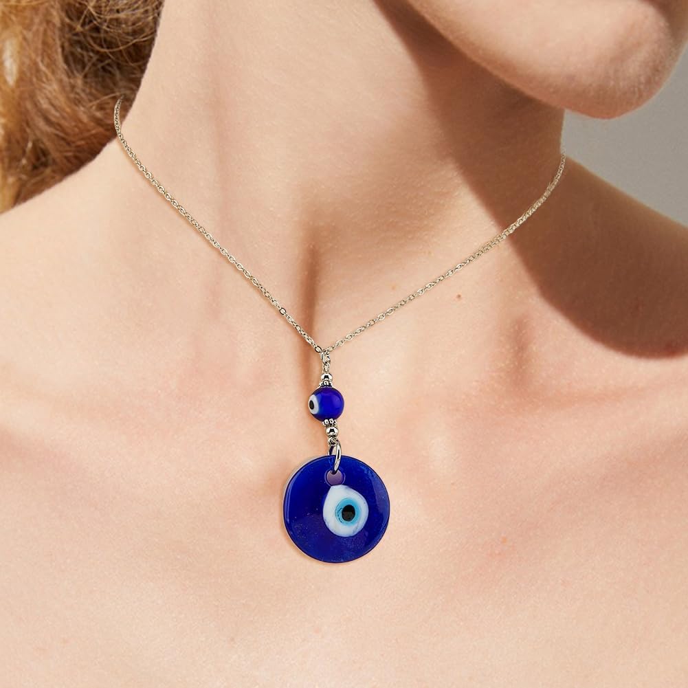 SUPERFINDINGS 2Pcs Evil Eye Hanging Ornaments for Car and Home Decor