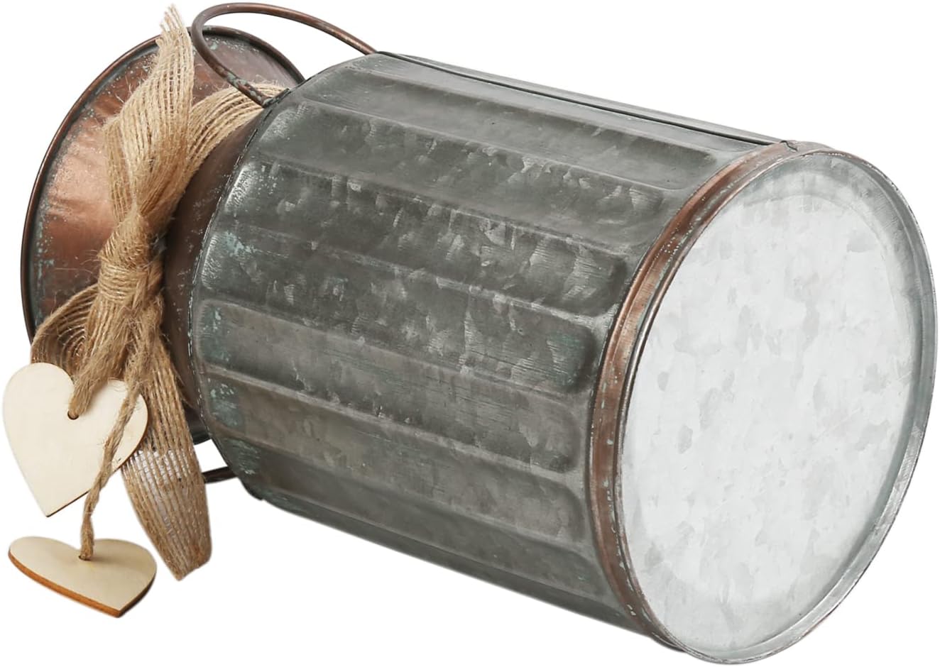 Rustic Brown Galvanized Milk Can Metal Vase 84 Inch