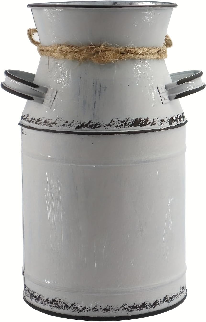 Love Pattern Vase Galvanized Antique Gray 76 Inch