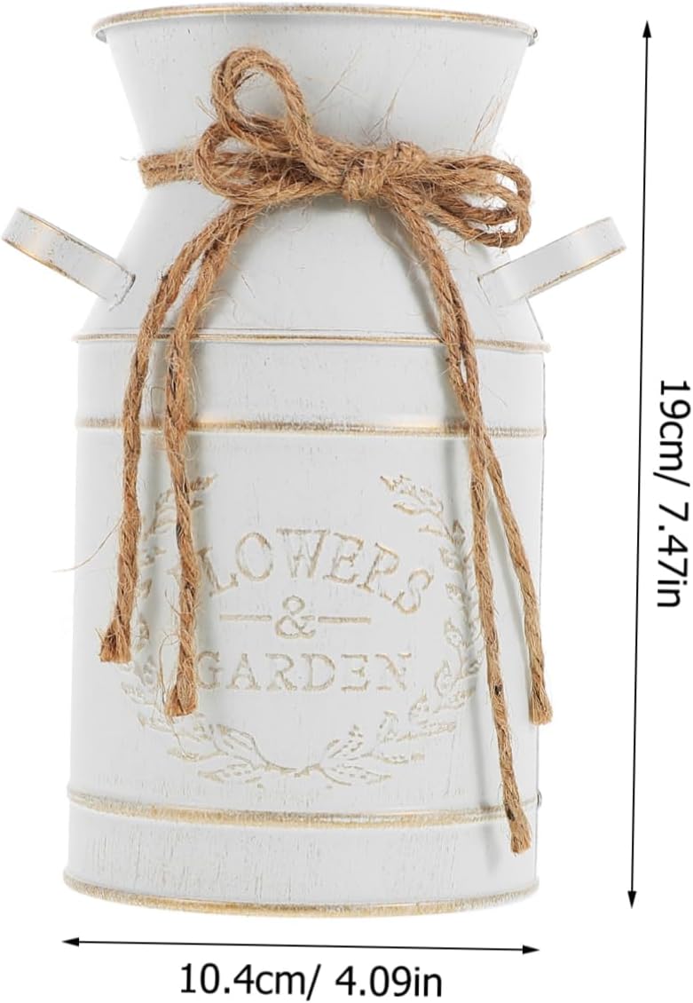 Vintage Milk Jug Flower Vase for Home Decor