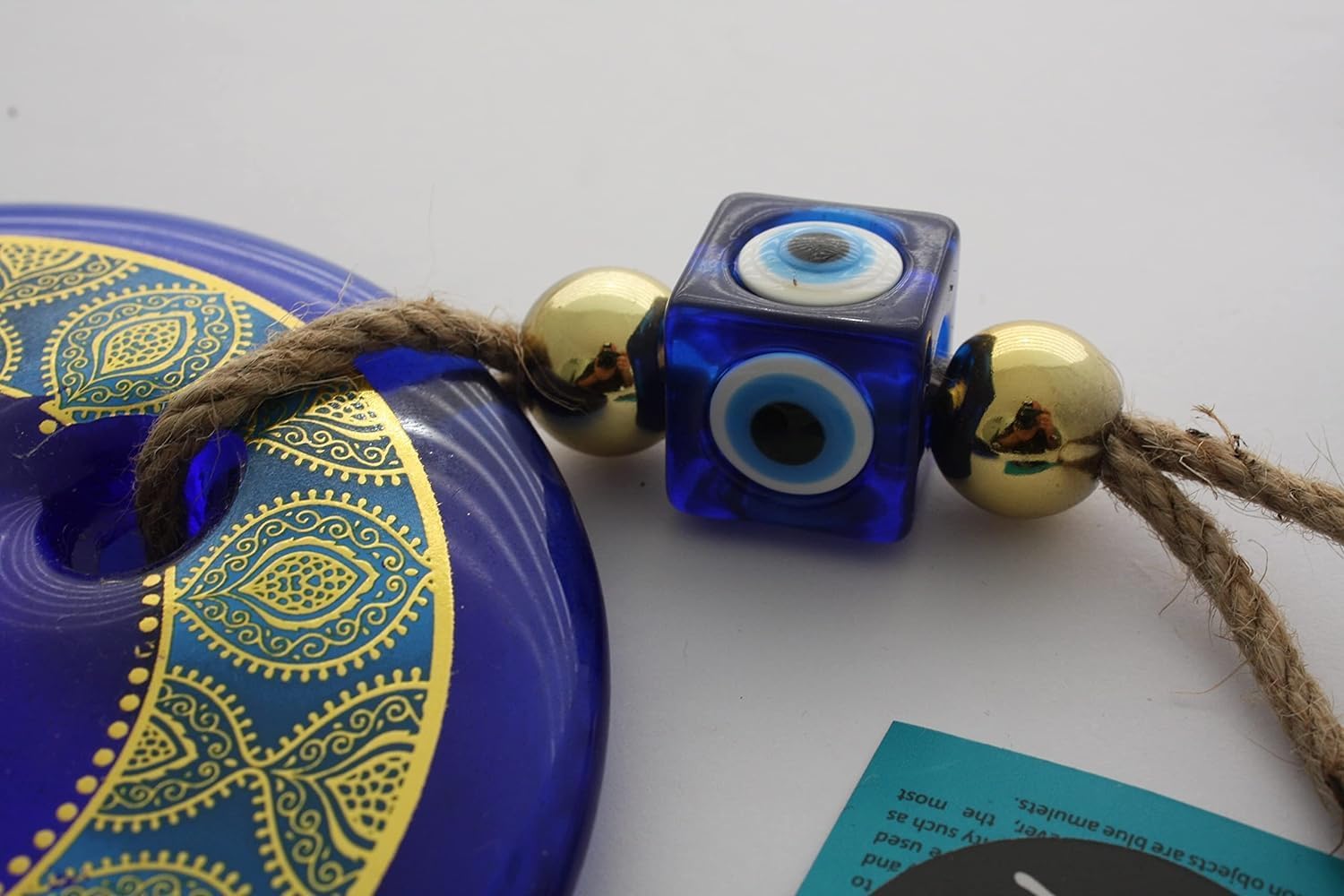 Nevfactory Evil Eye Wall Decor Blue Frame 511 Inch