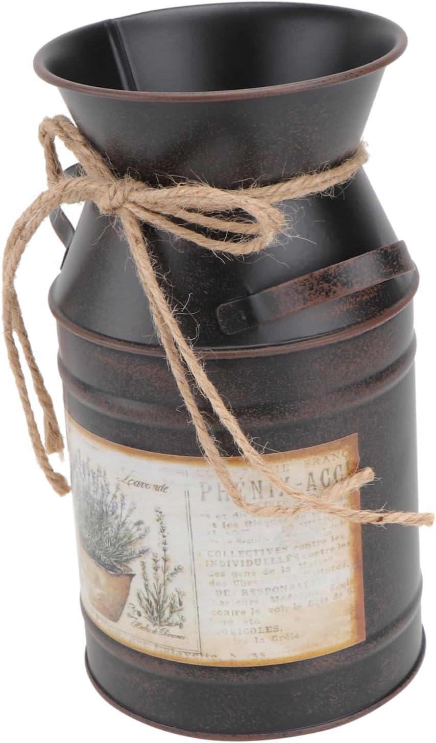 STOBAZA Vintage Style Iron Wall Decor Vase