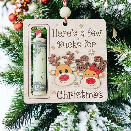 AXAHUHA Reindeer Money Holder Christmas Ornament