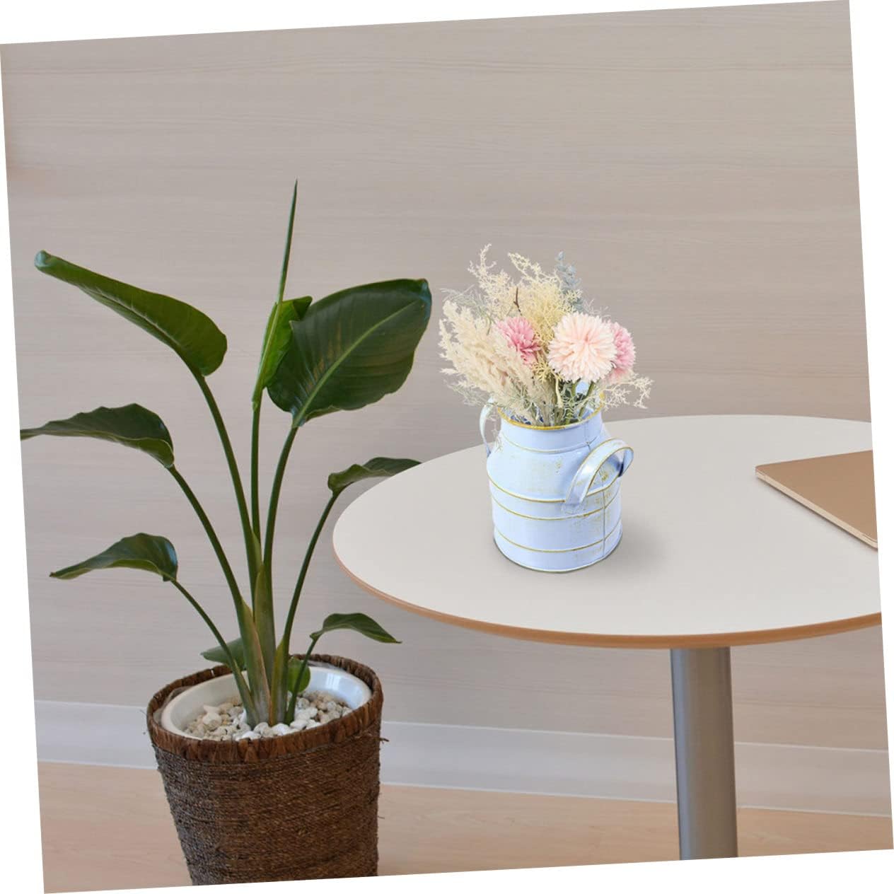 2pcs Decorative Flower Buckets Iron Art Vintage Home Decor Vase