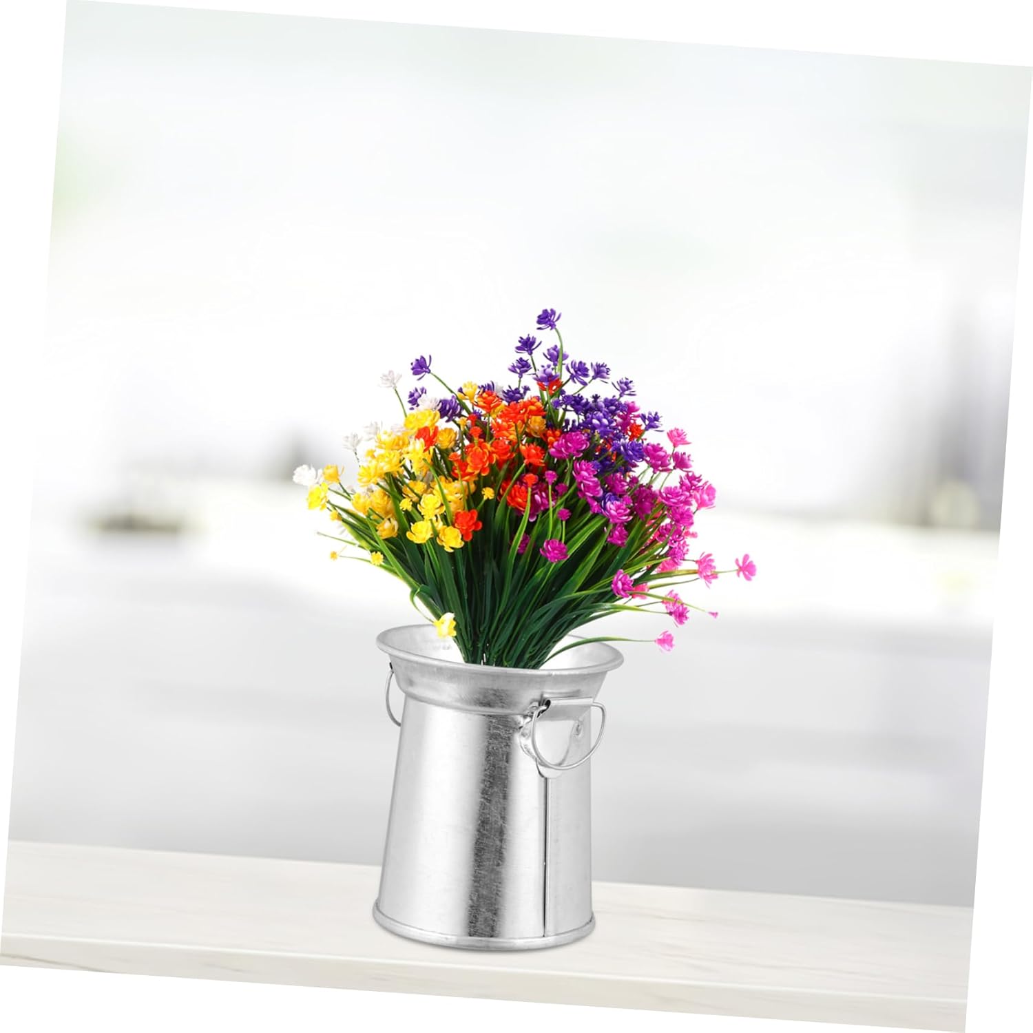 9pcs Vintage Iron Flower Vase Rustic Decor Holder