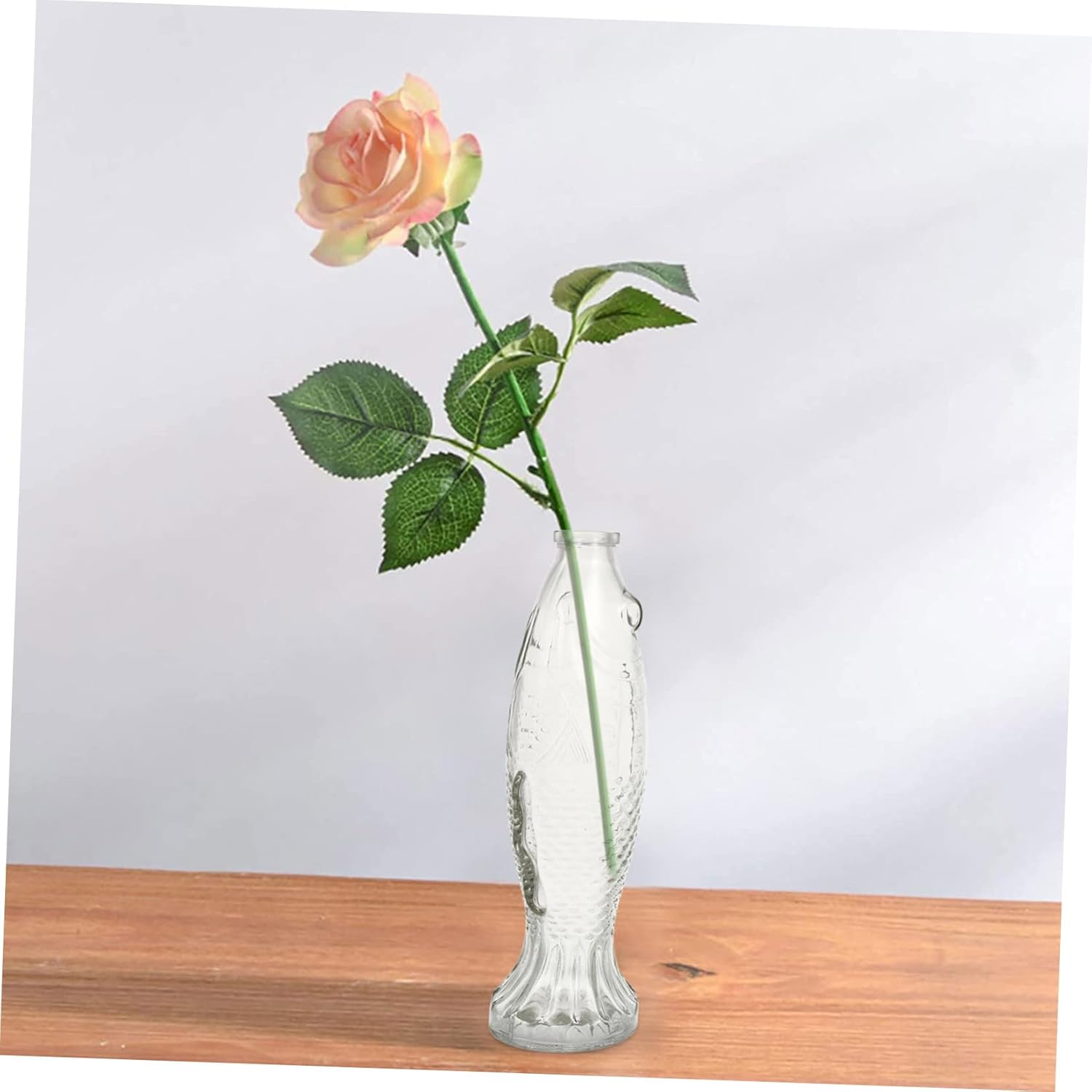Fish Shaped Glass Bottle Decorative Table Vase