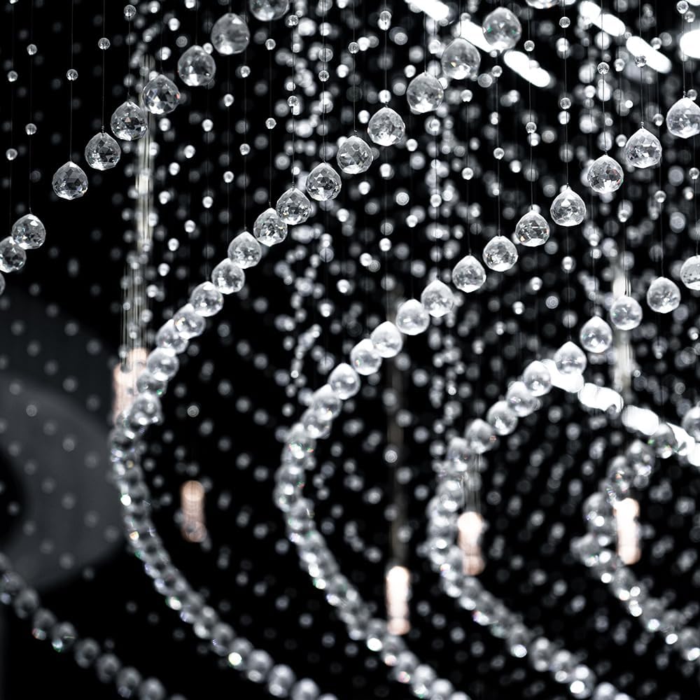 Crystal Beaded Strands with Clear Glass Beads for Wedding and Home Decor