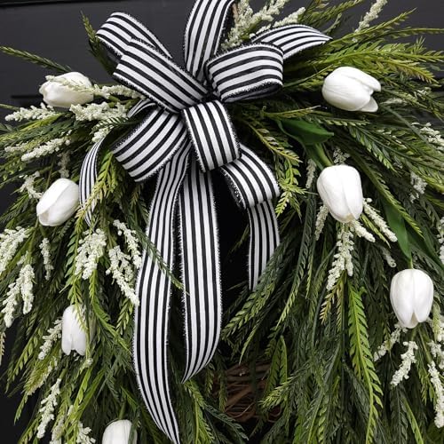 Colorful Spring Summer Wreath for Front Door Decor