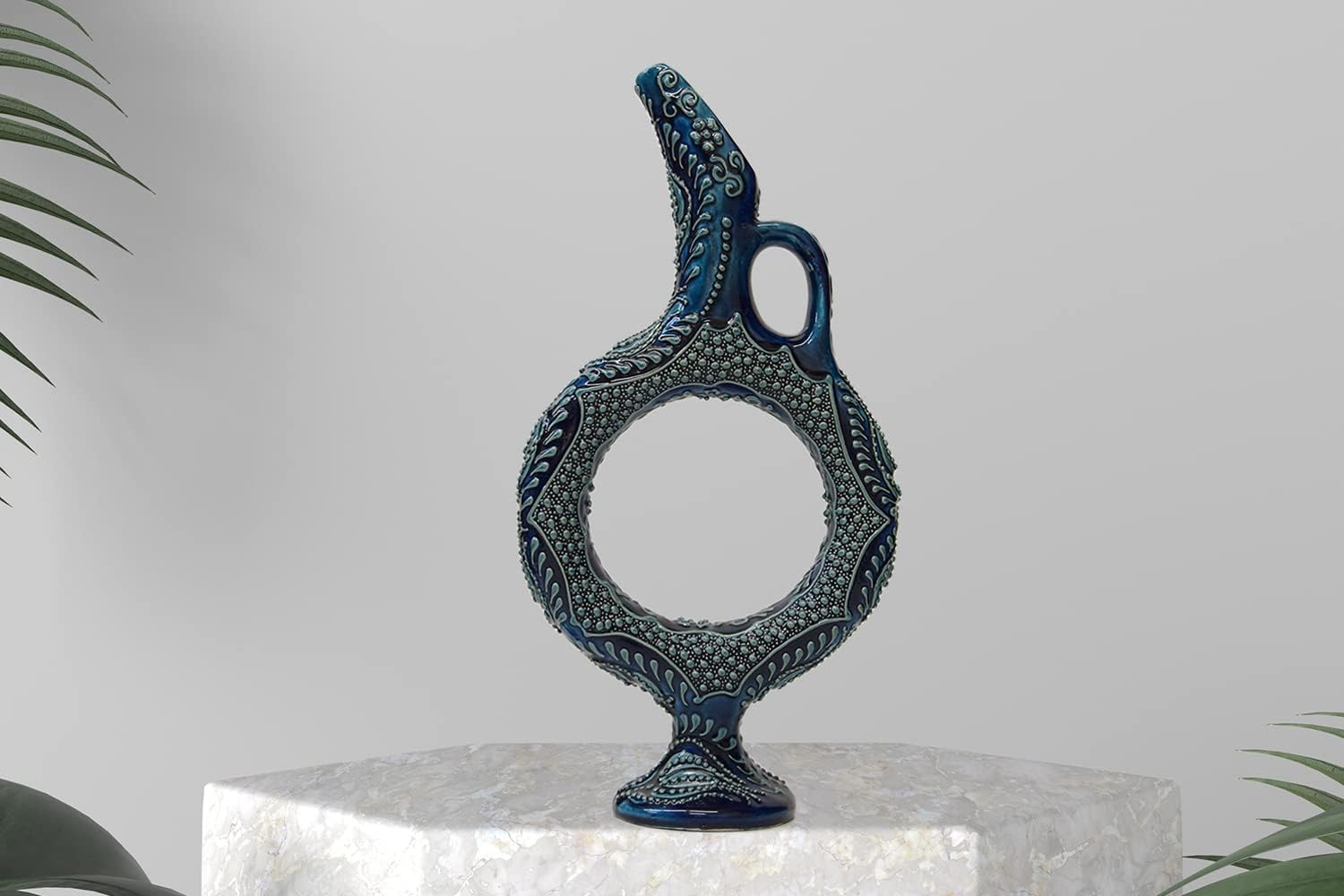 Ocean Blue Beta Hittite Ceramic Vase