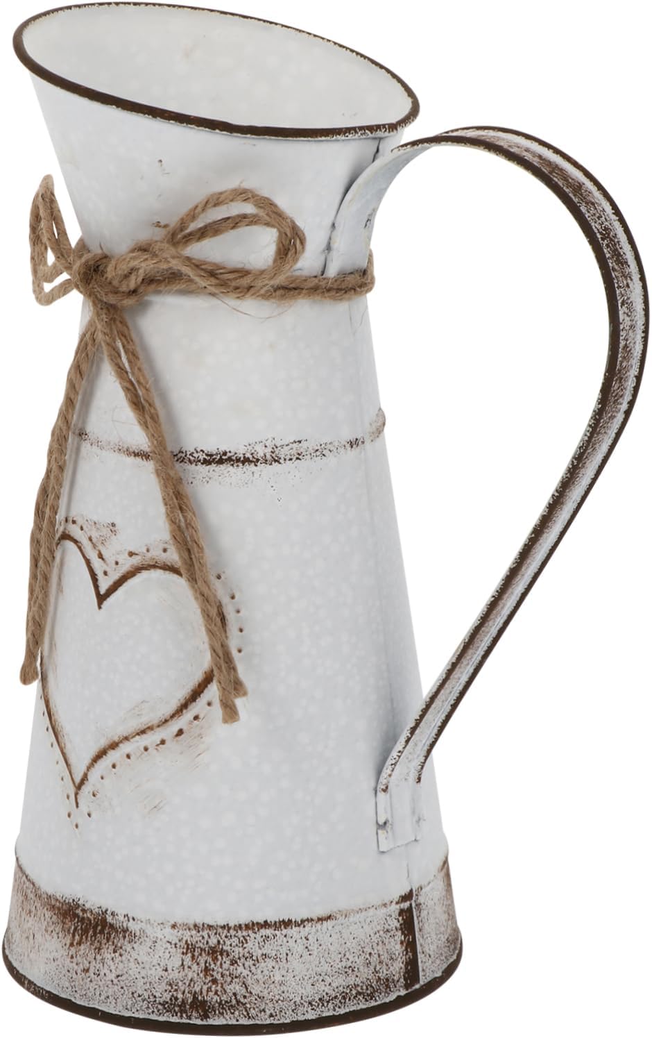 STOBAZA Metal Heart Shaped Vase Rustic Bucket Decor
