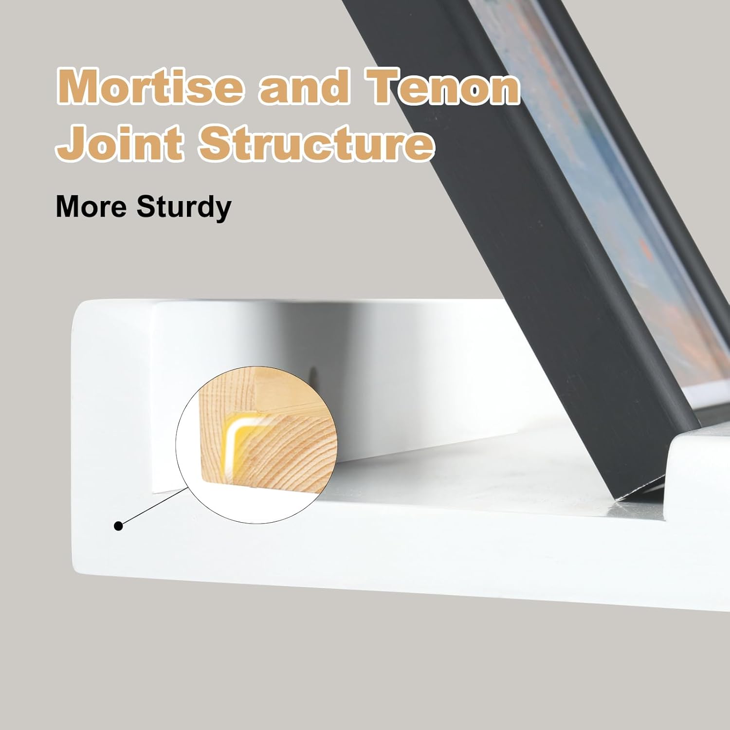 White Floating Shelves for Wall Set of 2 24 Inch Long