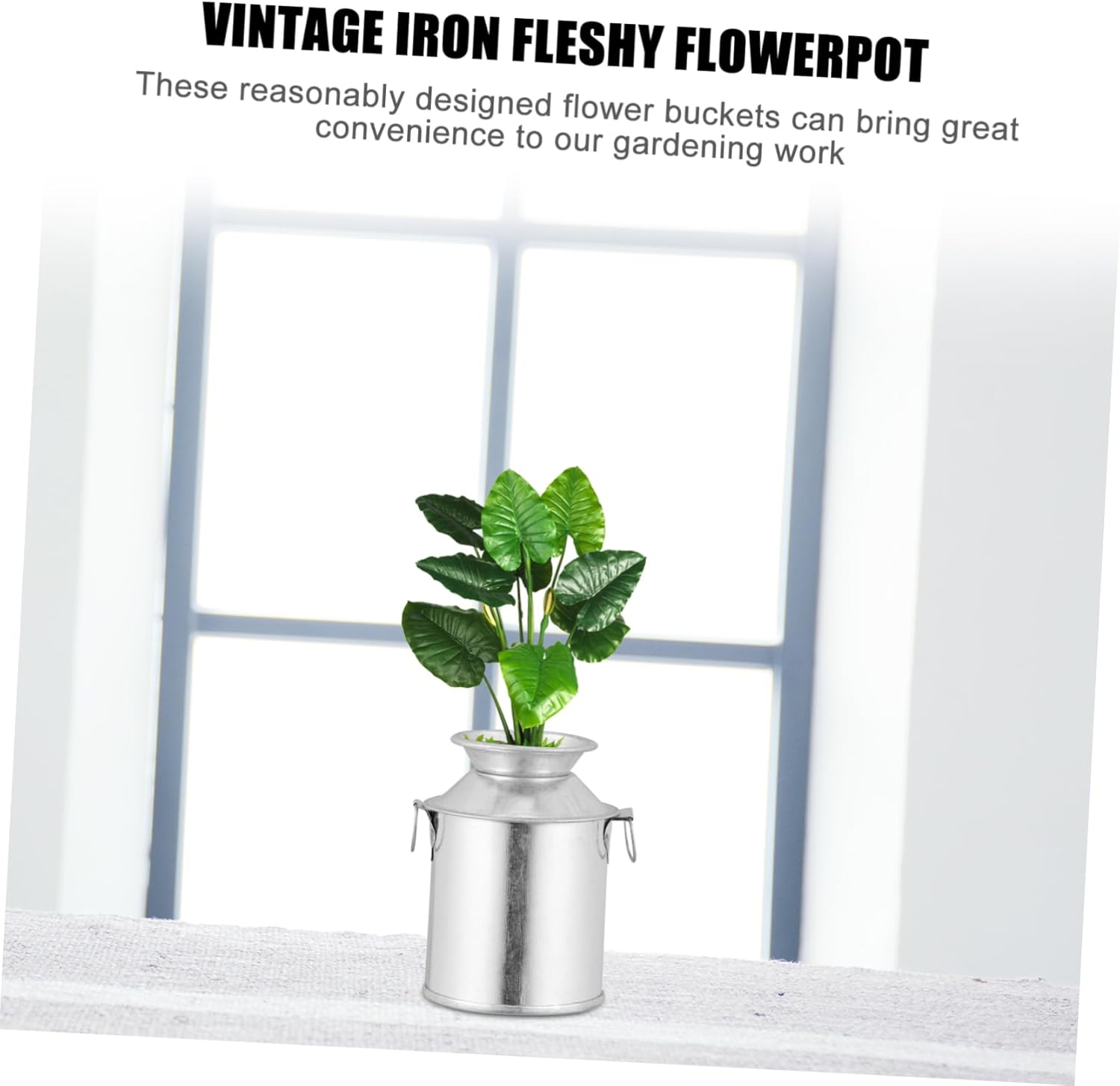 3pcs Retro Iron Flowerpot Cottage Decor Vintage Flower Bucket for Potted Plants 1