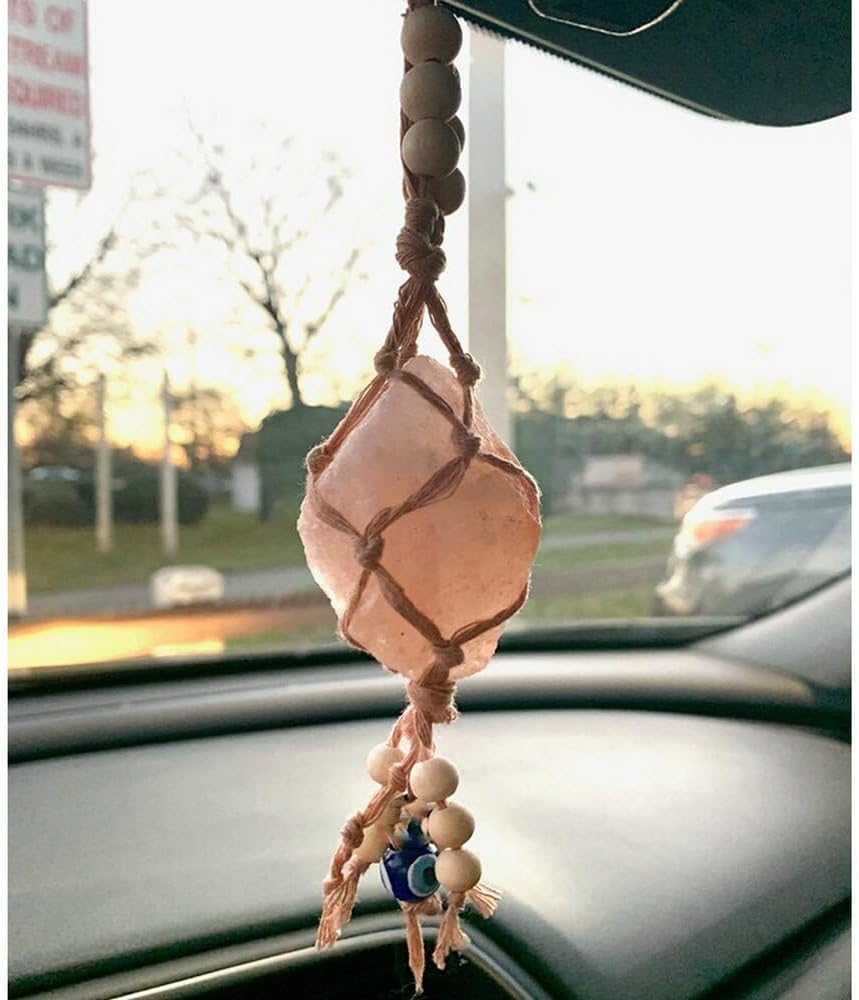 Bigbabybig Natural Crystal Evil Eye Car Charm