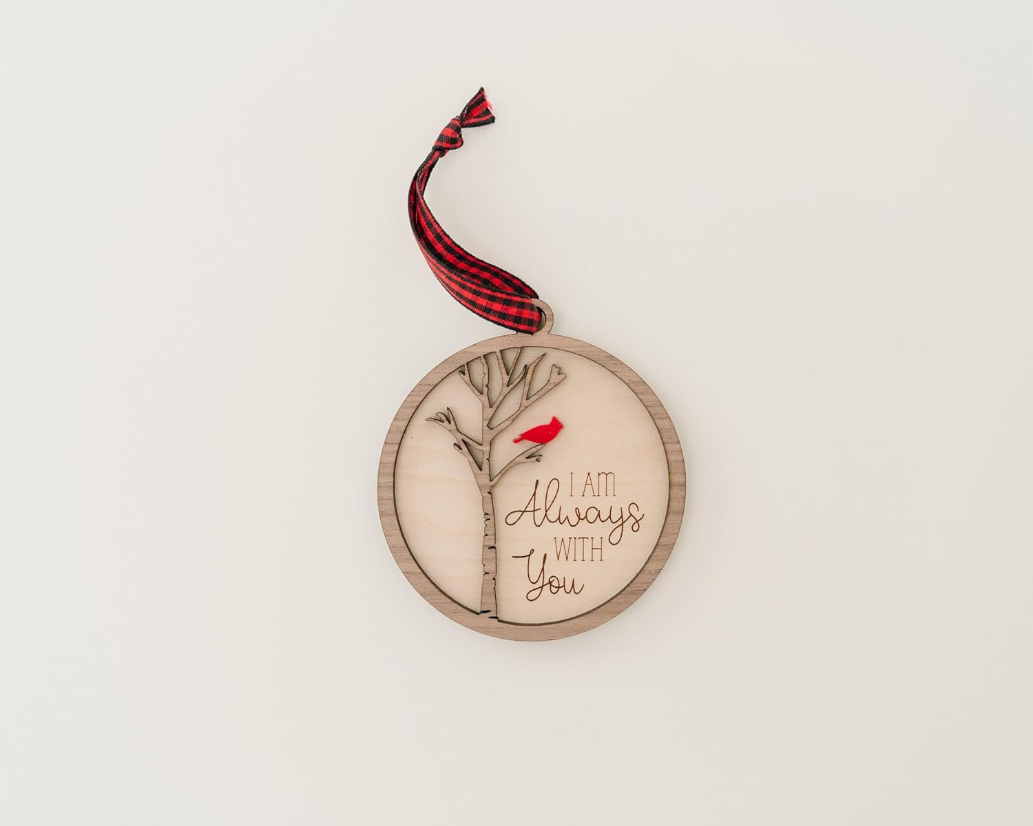 AXAHUHA Cardinal Memorial Christmas Ornament with Always with You Engraving