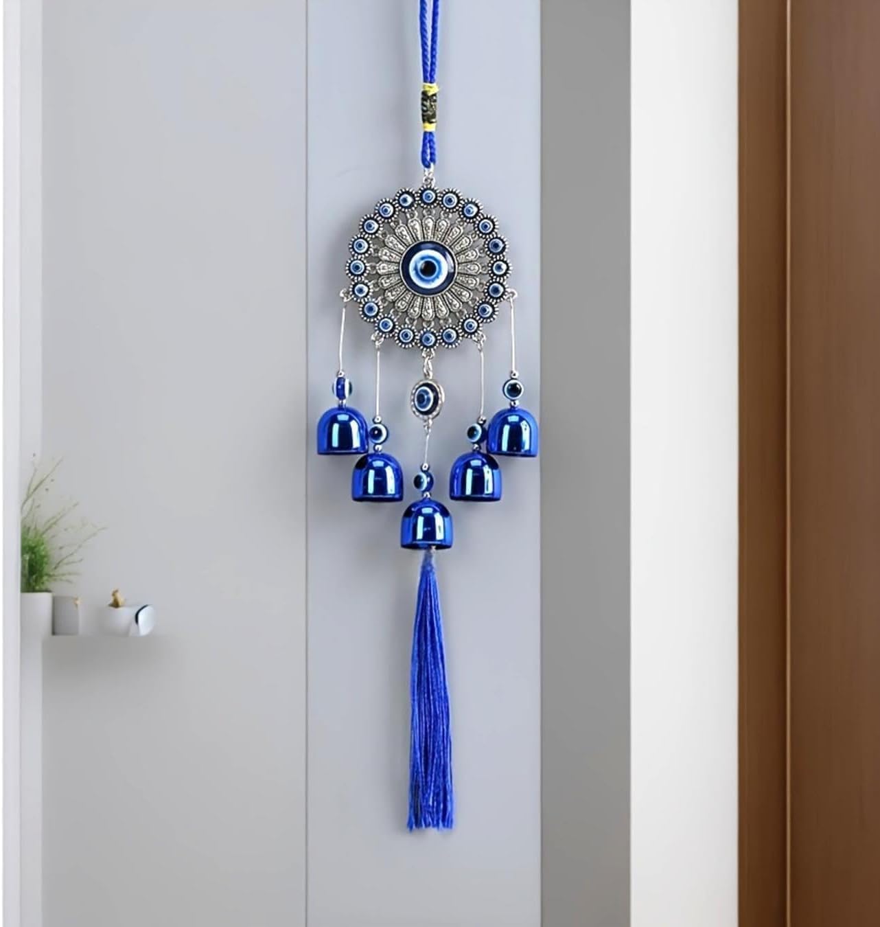 Fantasy Devil Eye Wind Chime Blue Alloy Pendant
