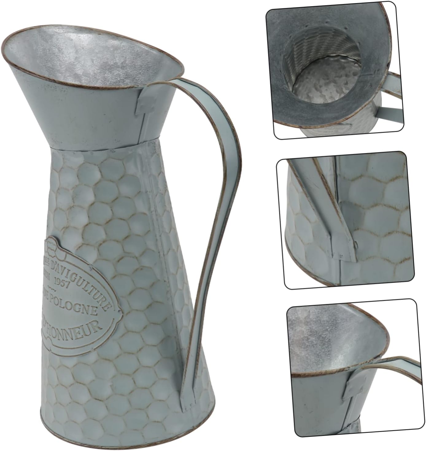 STOBAZA Antique Iron Flower Pot Decorative Vase for Home Decor Chic Style